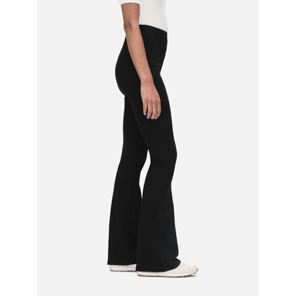 Frame Jetset Flare Pants Noir Super Stretch High Rise Flare Wide Leg Jeans 30-34 - Picture 2 of 13